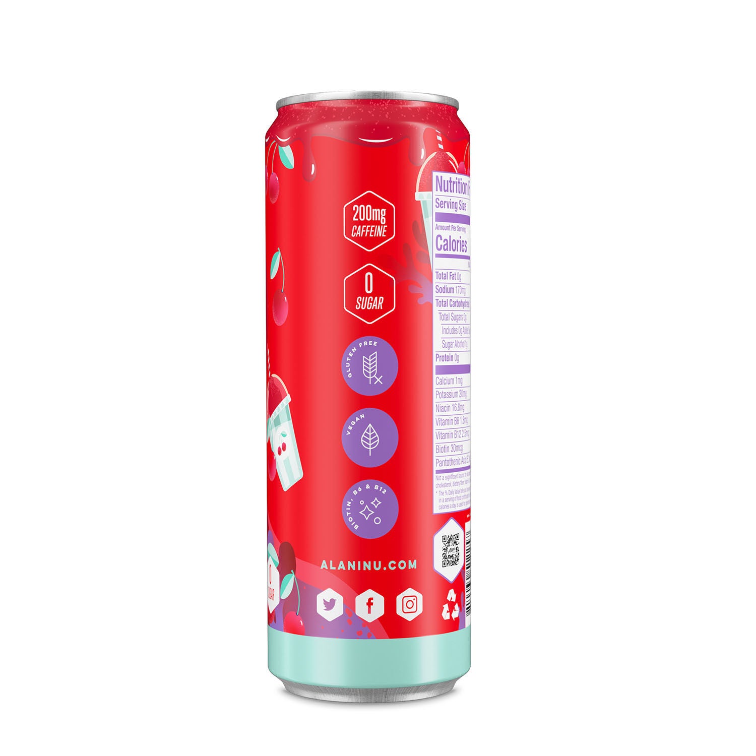 Energy Drink - Cherry Slush&trade; - 12oz. (12 Cans)